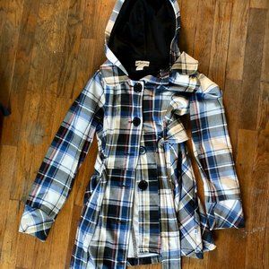 Self Esteem plaid belted jacket M